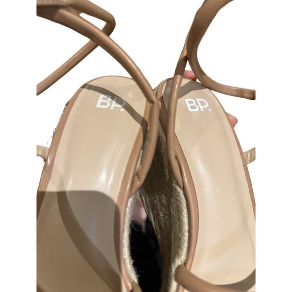 BP NWOB Cohan Espadrilles Wedges Platform Strappy Open Toe Brown Size 9.5 - Picture 5 of 6